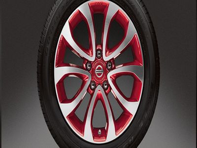 Nissan 17-inch Alloy Wheel - Various;Red pockets with Center Cap 999W1-63RA2