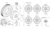 Diagram for Nissan Lug Nuts - 40224-24U00
