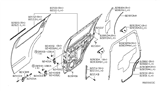 Diagram for Nissan Xterra Door Hinge - 82420-ZP80A