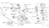 Diagram for Nissan Control Arm Bumper - 54050-EA001