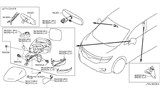 Diagram for Nissan Rogue Mirror Cover - 96329-JA00A
