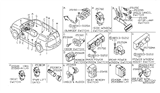 Diagram for Nissan Seat Heater Switch - 25500-9BH0A