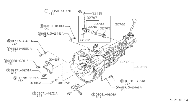 1986 Nissan 300ZX 5 Speed PINION Diagram for 32702-58S18