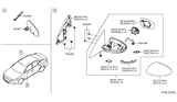 Diagram for Nissan Mirror Cover - 96373-6CA9A
