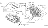 Diagram for Nissan Intake Manifold Gasket - 16175-JA00A