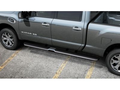 Nissan Titan Crew Cab 5.5 Bed Running Boards - LH Crew Cab 5.5 with Lights - Chrome 999T6-W3914