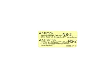 Nissan 99053-ET100 Label-Oil Caution