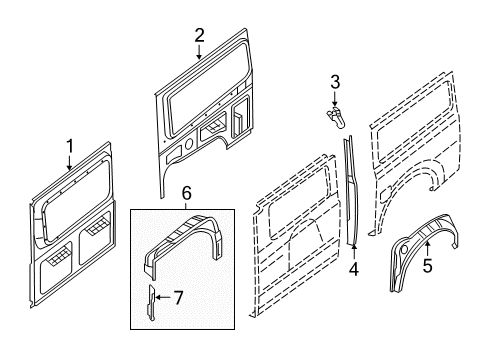 2021 Nissan NV Inner Structure - Side Panel Diagram 3
