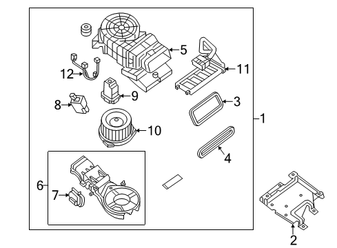 2020 Nissan Pathfinder Blower Motor & Fan Diagram 2