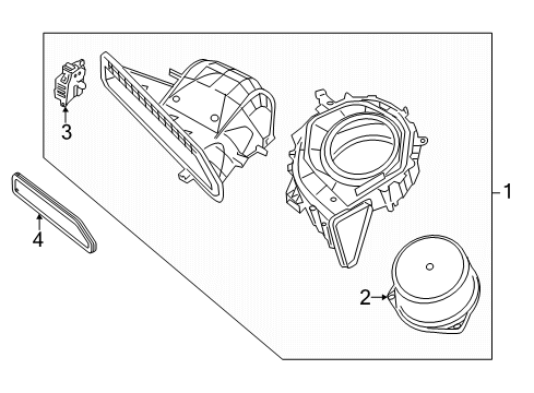 2020 Nissan Pathfinder Blower Motor & Fan Diagram 1