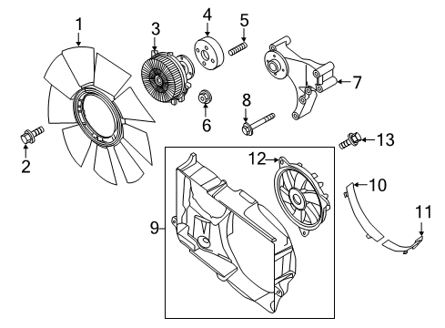 2021 Nissan NV Cooling System, Radiator, Water Pump, Cooling Fan Diagram 1