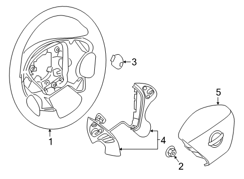Wheel Assy-Steering, Less Pad Diagram for 48430-9UH7A