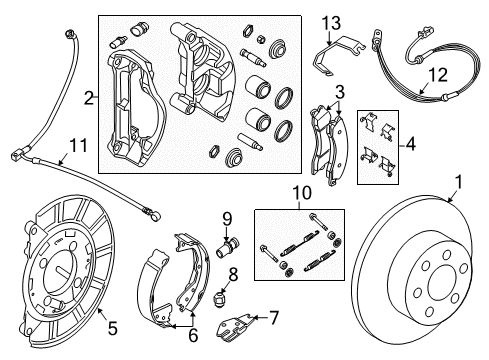 Rotor Brake Diagram for 43206-1PA1B