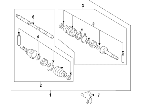 2020 Nissan Murano Axle Shafts & Joints, Drive Axles Diagram