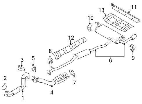 2020 Nissan Rogue Exhaust Components Diagram
