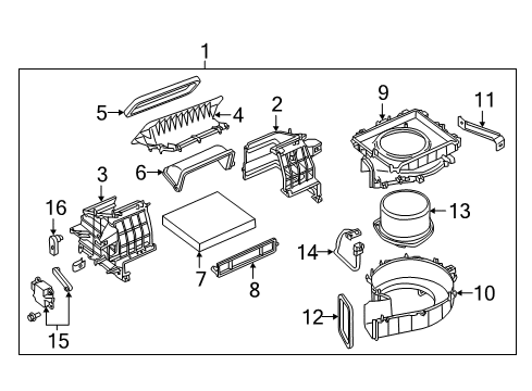 2022 Nissan Armada HVAC Case Diagram 1
