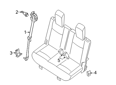 2020 Nissan Pathfinder Third Row Seat Belts Diagram