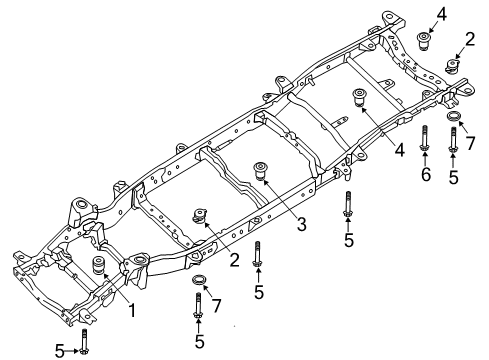 2020 Nissan NV Body Mounting - Frame Diagram