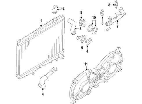 2020 Nissan Murano Cooling System, Radiator, Water Pump, Cooling Fan Diagram 2