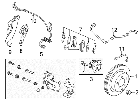 2021 Nissan Leaf Rear Brakes Diagram 1