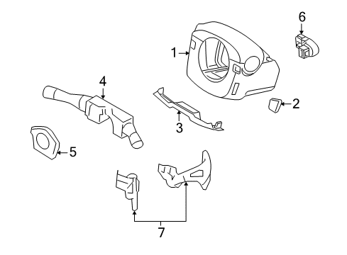 2021 Nissan GT-R Shroud, Switches & Levers Diagram