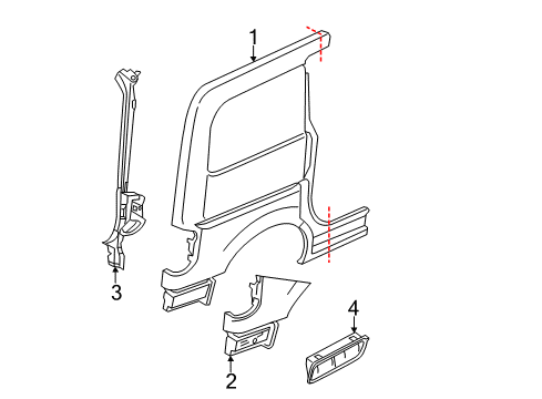 2020 Nissan NV Side Panel & Components Diagram