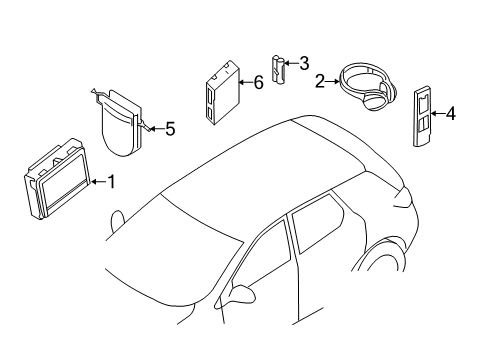 2020 Nissan Pathfinder Entertainment System Components Diagram