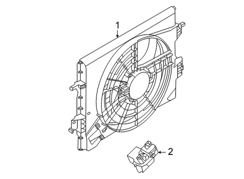 2021 Nissan Versa Cooling System, Radiator, Water Pump, Cooling Fan Diagram 1