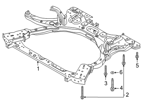 2021 Nissan Versa Suspension Mounting - Front Diagram