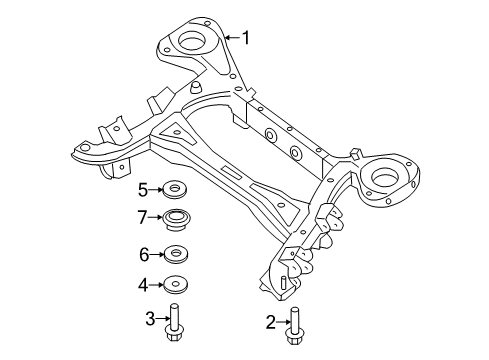 2021 Nissan Armada Suspension Mounting - Rear Diagram
