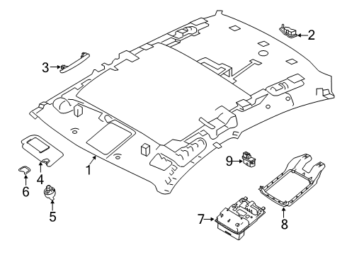2022 Nissan Altima Interior Trim - Roof Diagram 2