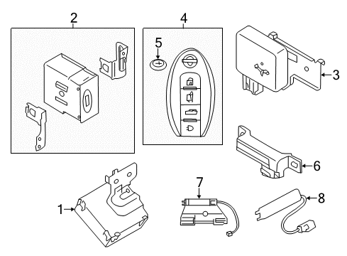 2020 Nissan 370Z Keyless Entry Components Diagram