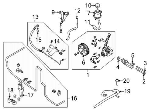 Pump Assy-Power Steering Diagram for 49110-9BT1A