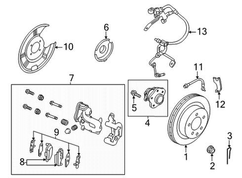 Harness Assembly-ANTISKID&Parking Brake,LH Diagram for 479A7-6RA0A