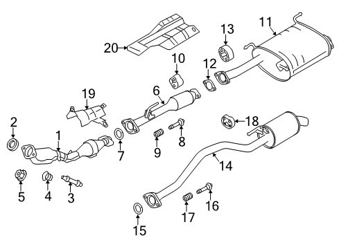 2020 Nissan NV Exhaust Components Diagram