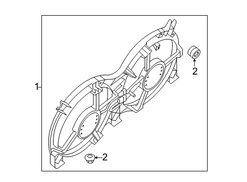 2021 Nissan Murano Cooling System, Radiator, Water Pump, Cooling Fan Diagram 1