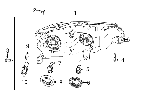 2022 Nissan Altima Headlamp Components Diagram 1