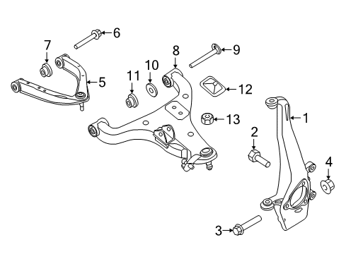 2020 Nissan Armada Front Suspension Components Diagram 2