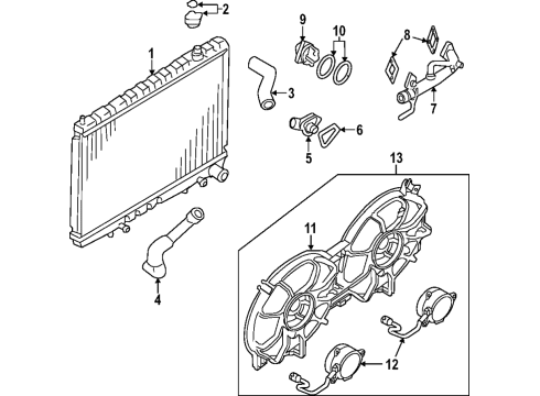 2021 Nissan Maxima Cooling System, Radiator, Water Pump, Cooling Fan Diagram 2