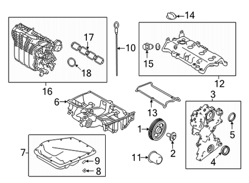 Cover Assembly-Front,Timing Chain Diagram for 13500-6RA0A