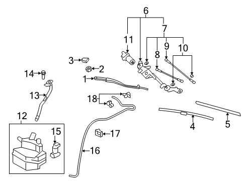 2021 Nissan GT-R Wiper & Washer Components Diagram