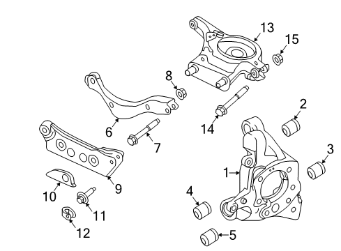 2020 Nissan Maxima Rear Suspension Components, Upper Control Arm, Stabilizer Bar Diagram 1