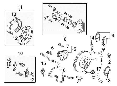 2020 Nissan Rogue Brake Components Diagram 2