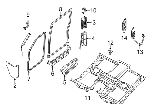 2020 Nissan NV Interior Trim - Pillars Diagram