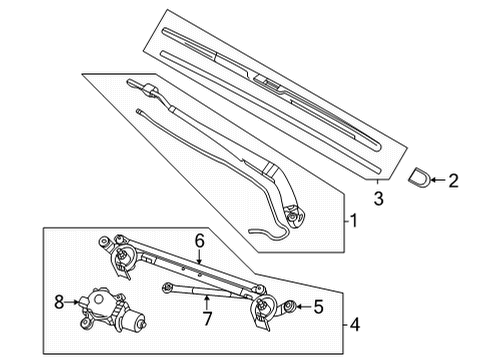 Arm Assy-Windshield Wiper Diagram for 28886-6RR0A