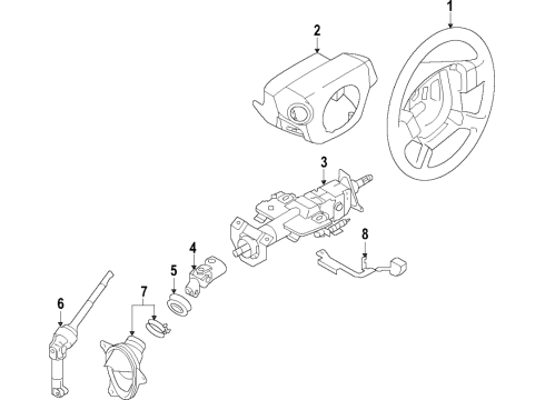 2020 Nissan Murano Steering Column & Wheel, Steering Gear & Linkage Diagram 1