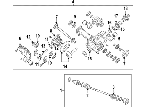 2021 Nissan Armada Front Axle, Axle Shafts & Joints, Differential, Drive Axles, Propeller Shaft Diagram