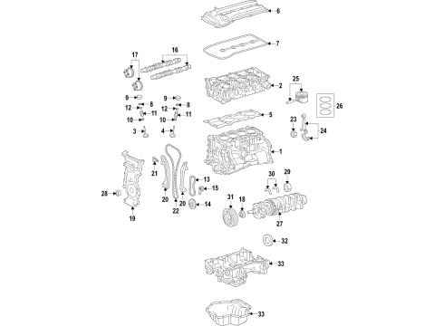 Ring Set Piston Diagram for 12033-6LB0A