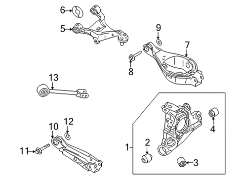 Link Compl-Lower,Rear Suspension LH Diagram for 551A1-6RA0B