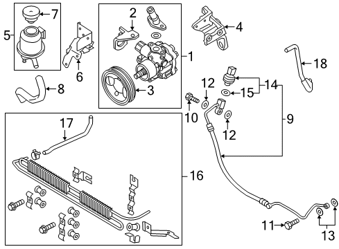 2022 Nissan Armada P/S Pump & Hoses, Steering Gear & Linkage Diagram 2